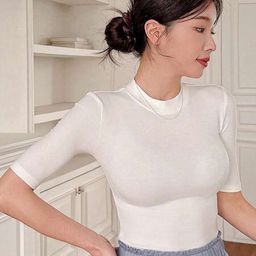 Istyle Can Women Round Neck Fitted Top-image-75