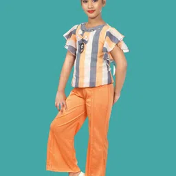 HSS TRENDS Kids-Unisex Orange Cotton Blend Clothing Set-image-47