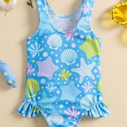 YK Girls Printed Round Neck Bodysuit-image-52