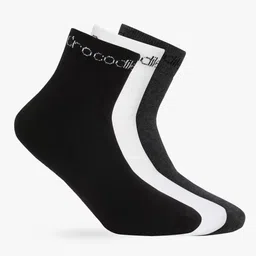 Crocodile Men Pack Of 3 Assorted Cotton Terry Ankle-Length Socks-40
