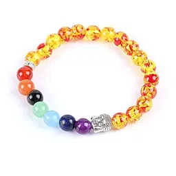 Divine souvenirs Unisex Artificial Beaded Elasticated Bracelet-44