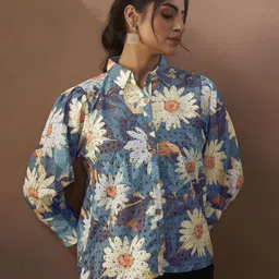 Anouk Floral Embroidered Puff Sleeve Top-picture-38