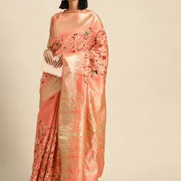 DIVASTRI Woven Design Zari Silk Cotton Banarasi Saree-picture-38