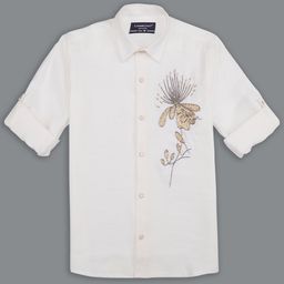 CHARCHIT Boys Comfort Relaxed Fit Solid Spread Collar Cotton Party Shirt-picture-36