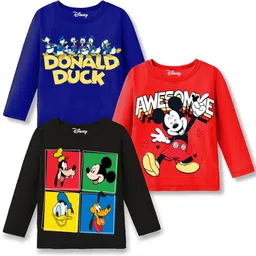 Disney By Miss and Chief Boys 3 Mickey Mouse Printed T-shirt-image-93
