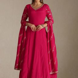 Soch Embroidered Flared Maxi Dress-image-45