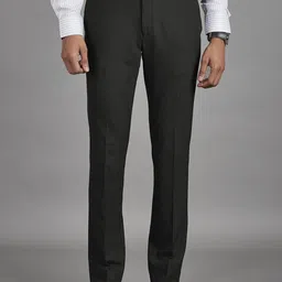 Reid & Taylor Men Mid Rise Slim Fit Formal Trousers-image-28