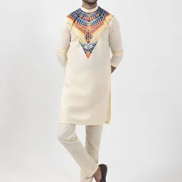 DEVOILER Men Ethnic Motifs Printed Kurta-image-58