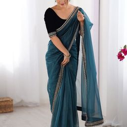 Anouk Embroidered Embellished Saree-image-34