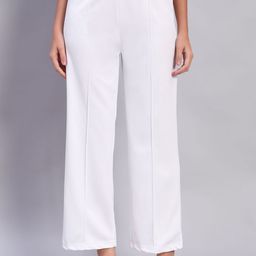 DIZON Women Striped Original Slim Fit Easy Wash Trousers-image-96