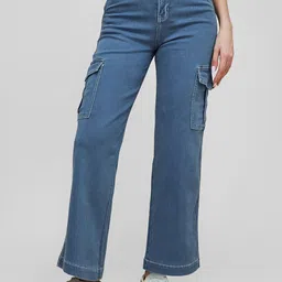 Life With Pockets Women Wide Leg High-Rise Stretchable Jeans-image-76