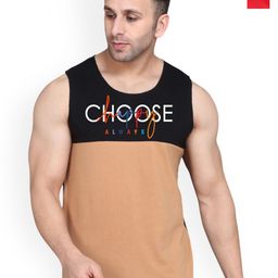 SLOWLORIS Pack Of 2 Printed Combed Cotton Gym Vests VSL26 CMB(CHS BLACKRUST)(LOOK-image-52
