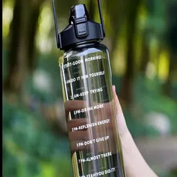 SeaRegal Transparent & Black Typography Printed Water Bottle 2000 ml-16