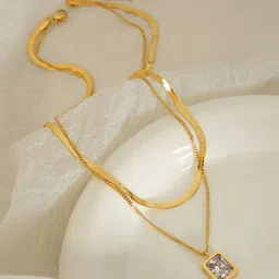 Designs & You Gold-Plated Layered Necklace-36