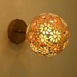 1ST TIME Red & White Printed Glass Traditional Cylinder Wall Lamps Wall Lamps-picture-29