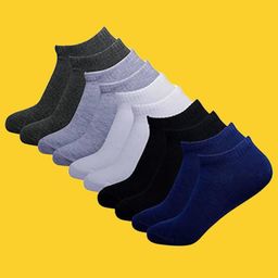MJE Men Pack Of 5 Cotton Ankle Length Socks-picture-36