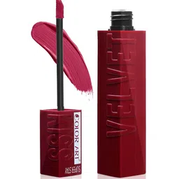 Color Art Velvet Kiss Waterproof Liquid Lipstick - 6 ml - Light Maroon 1953-image-84