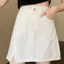 StyleCast x Revolte A-Line Above Knee Skirt-image-80