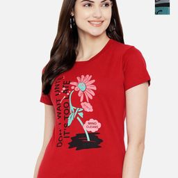 Dreambe Women Typography Printed T-shirt-picture-29