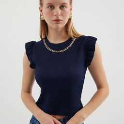 BIGDART Flutter Sleeve Crop Top image 1