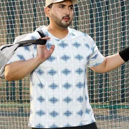 Instafab Plus Abstract Printed V-Neck Short Sleeves Regular Fit T-Shirt-image-38