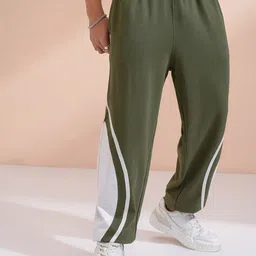 HIGHLANDER Men Colourblocked Printed Straight Fit Joggers Trousers-image-26