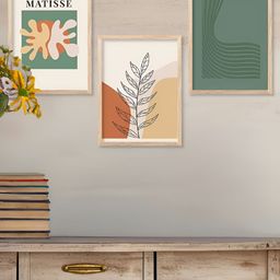 Kotart Brown & Green 3 Pieces Abstract Printed Wooden Wall Arts-picture-33