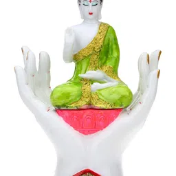 Aura White Buddha Idol Showpiece-image-88