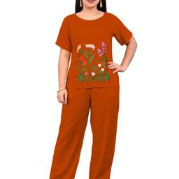 BlueWears Embroidery T-Shirt & Trousers Co-Ords Set-image-126