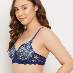 Clovia Geometric Bra Full Coverage Lightly Padded image 3