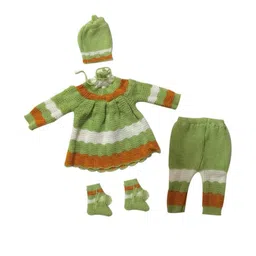 Cute Collection Striped Woolen Baby Apparel Gift Set-63