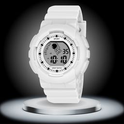 ON TIME OCTUS Kids Round Dial & Rubber Straps Digital Watch DIGITAL-023 WHITE-11