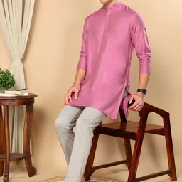 TATTVA Mandarin Collar Pure Cotton Straight Kurta-picture-20