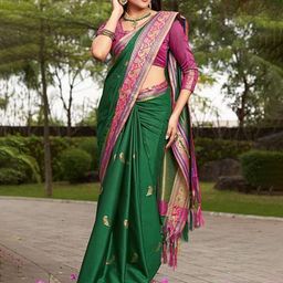 VILLAGIUS Woven Design Zari Saree-picture-23