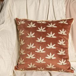 ALCOVE Brown & Gold-Toned Ethnic Motifs Velvet Square Cushion Covers-image-27