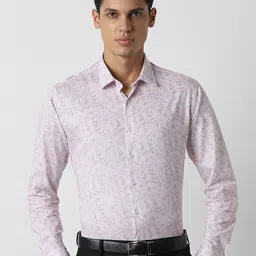 Van Heusen Abstract Printed Spread Collar Pure Cotton Slim Fit Shirt-picture-35