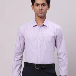 Park Avenue Men Cutaway Collar Solid Cotton Slim Fit Formal Shirt-image-47