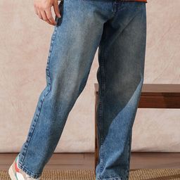 WROGN Men Comfort Wide Leg Mid-Rise Light Fade Jeans-picture-6