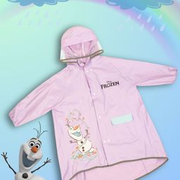 Yellow Bee Girls Disney Frozen Printed Hooded Rain Jacket-picture-44