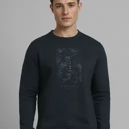 SIMON CARTER LONDON Men Printed Round Neck Pullover Sweatshirt-image-67