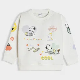 MiArcus Kids Peanuts Snoopy Printed & Patch Work Sweatshirt-5