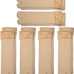 POLLOLOCO Women Pack Of 6 Winter Thermal Ankle-Length Socks-image-21