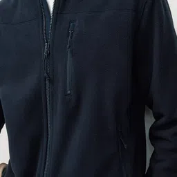 Marks & Spencer Men Mock Collar Solid Casual Open Front Jacket image 4