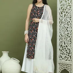Jompers Women Floral Printed Kurta with Palazzo & Dupatta-picture-42