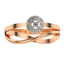 VALANOVA Rose Gold Plated Sterling Silver 0.13 Cts Lab Grown Diamond Ring-image-67