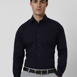 Van Heusen Men Spread Collar Slim Fit Solid Pure Cotton Formal Shirt-image-67