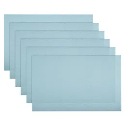 Kuber Industries 6-Pcs Blue Water Resistant Shelf Liner Fridge Mat-19