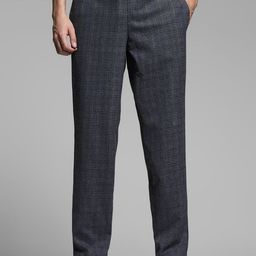 Jack & Jones Men Checked Slim Fit Low-Rise Chinos Trousers-image-99