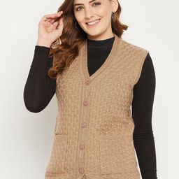 Zigo Women Cable Knit Woollen Cardigan-image-65