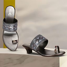 TWINSSHOE Women Printed Open Toe Block Sandals-picture-20
